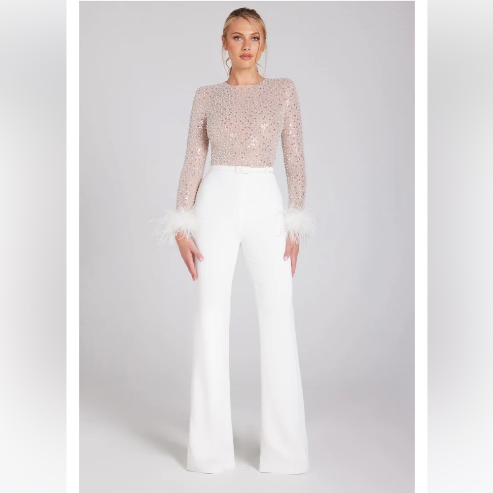 Nadine Merabi Amelia Jumpsuit in White